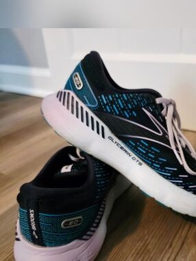 Brooks Glycerin GTS 20 Womens Running Shoes Blue Athletic Sneakers Size 8.5